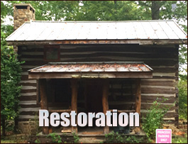 Historic Log Cabin Restoration  Richfield, North Carolina